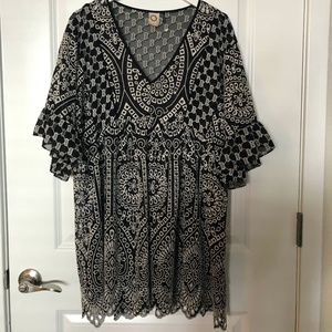 Anthropologie black lace dress/tunic